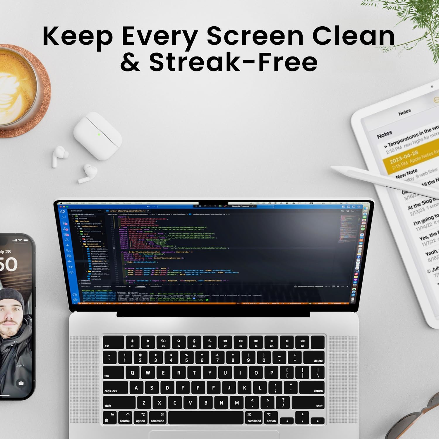 Detalle de EVEO Screen Cleaner Spray (Streak-Free) TV Screen Cleaner Kit with Plush Microfiber Cloth