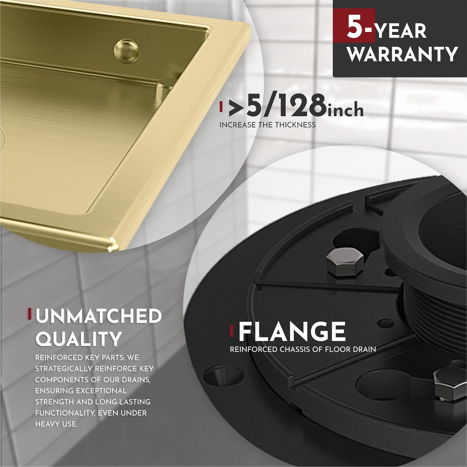 Thumbnail 2 de WEBANG Shower Drain, 4-Inch