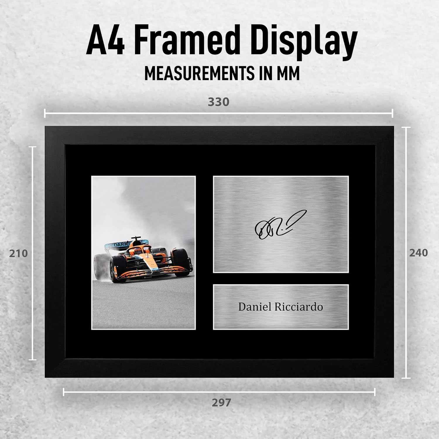 Thumbnail 1 de HWC Trading FR A4 Daniel Ricciardo signed autograph framed photo print (A4)