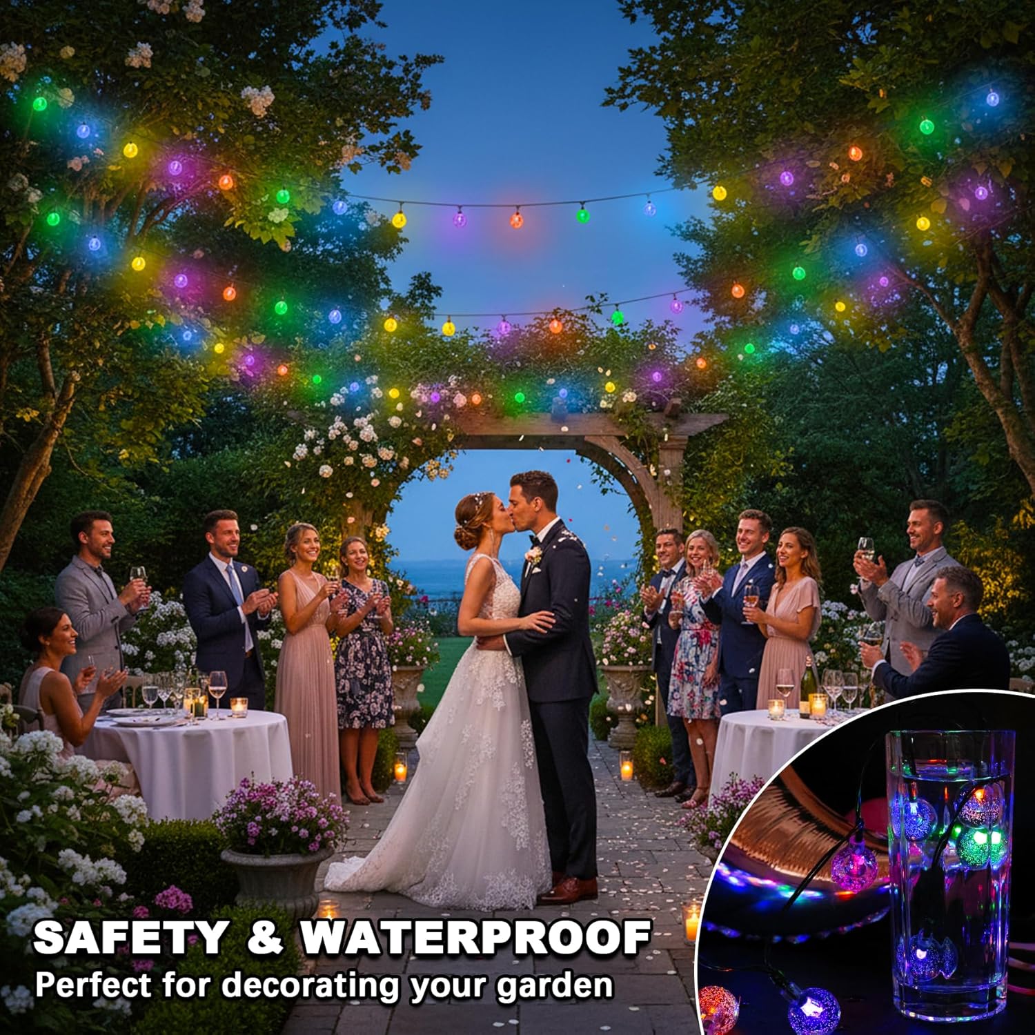 Thumbnail 6 de 60LED 6m Solar String Lights (20ft) with 8 Modes & 8-Hour Timer – Outdoor Garden, Patio, Camping & Wedding use