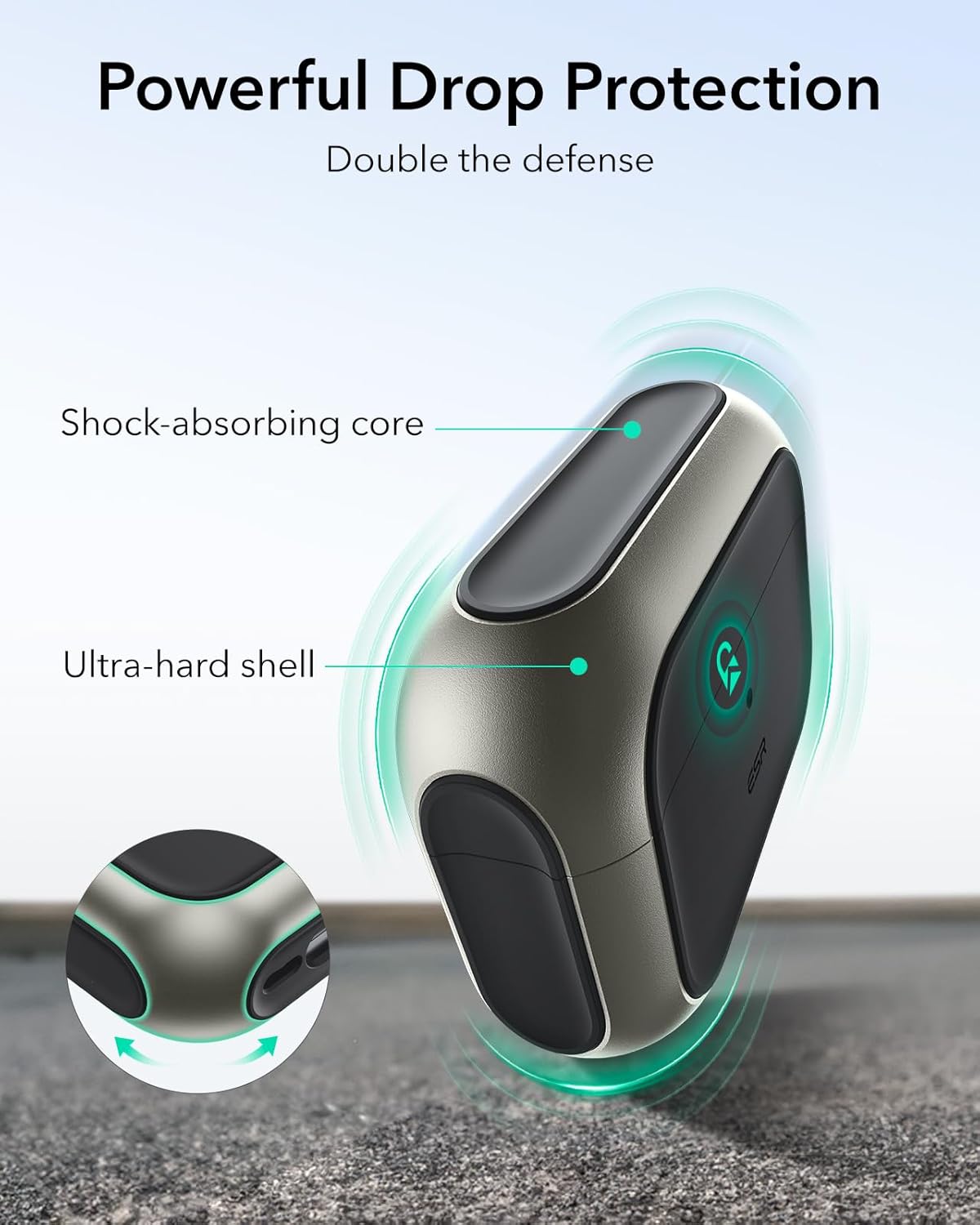 Detalle 2 de ESR AirPods Pro 3 case, Titanium MagSafe