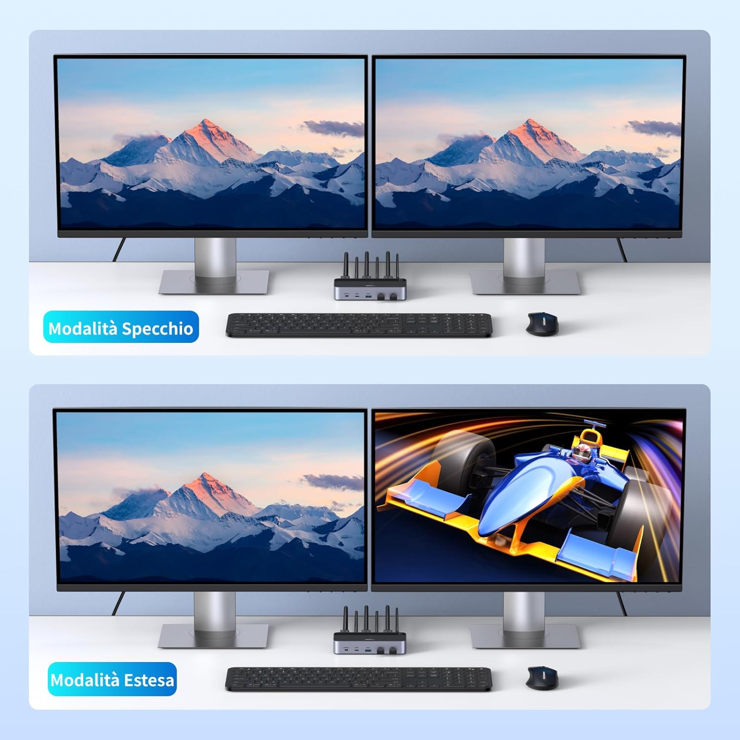 Thumbnail 6 de UGREEN Switch KVM HDMI 2.0: 2 ingressi, 2 uscite 4K60Hz con 4 porte USB per due PC