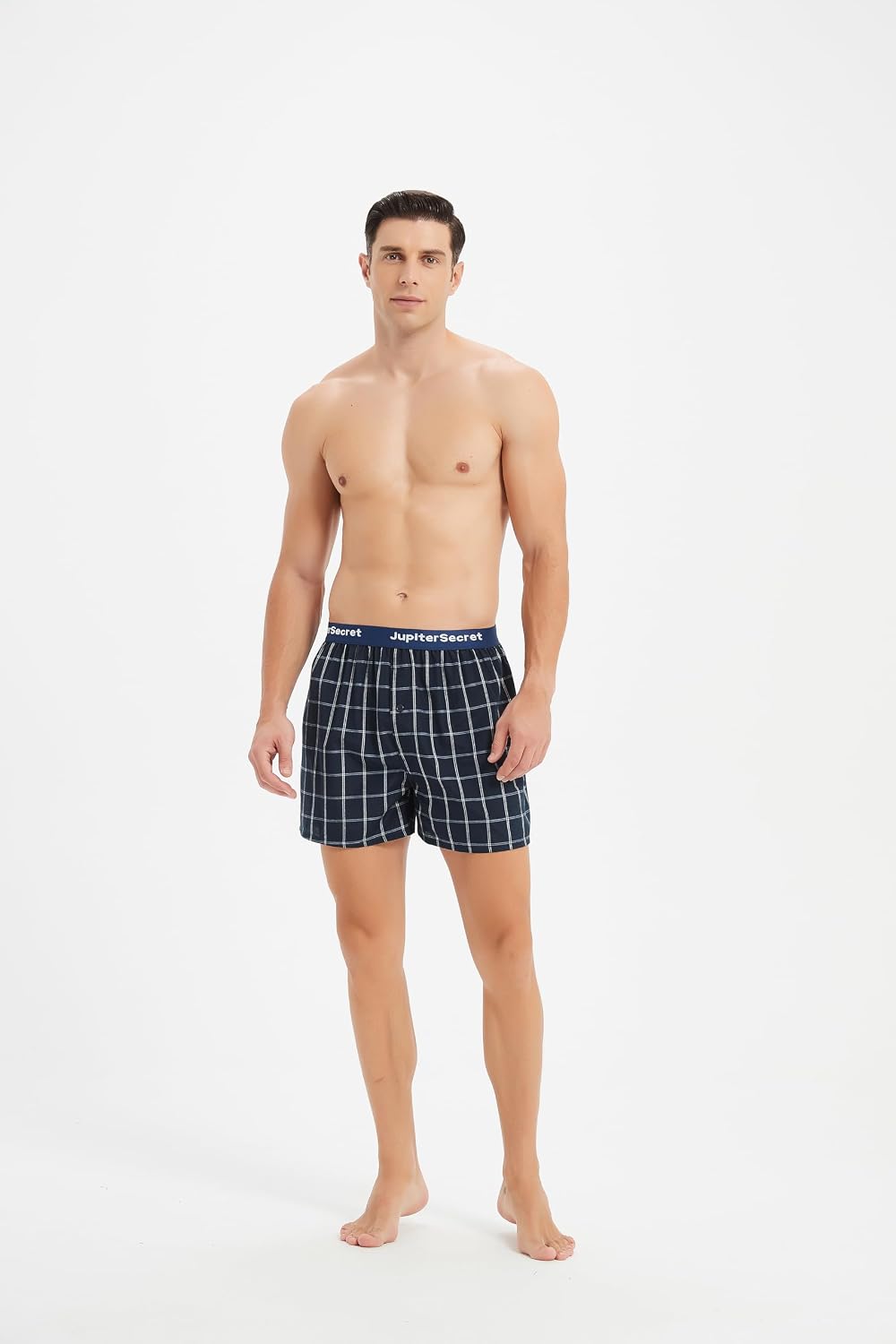 Detalle de JupiterSecret Herren Boxershorts – Baumwolle-Polyester-Mischung, 6er oder 10er Pack (S–6XL)