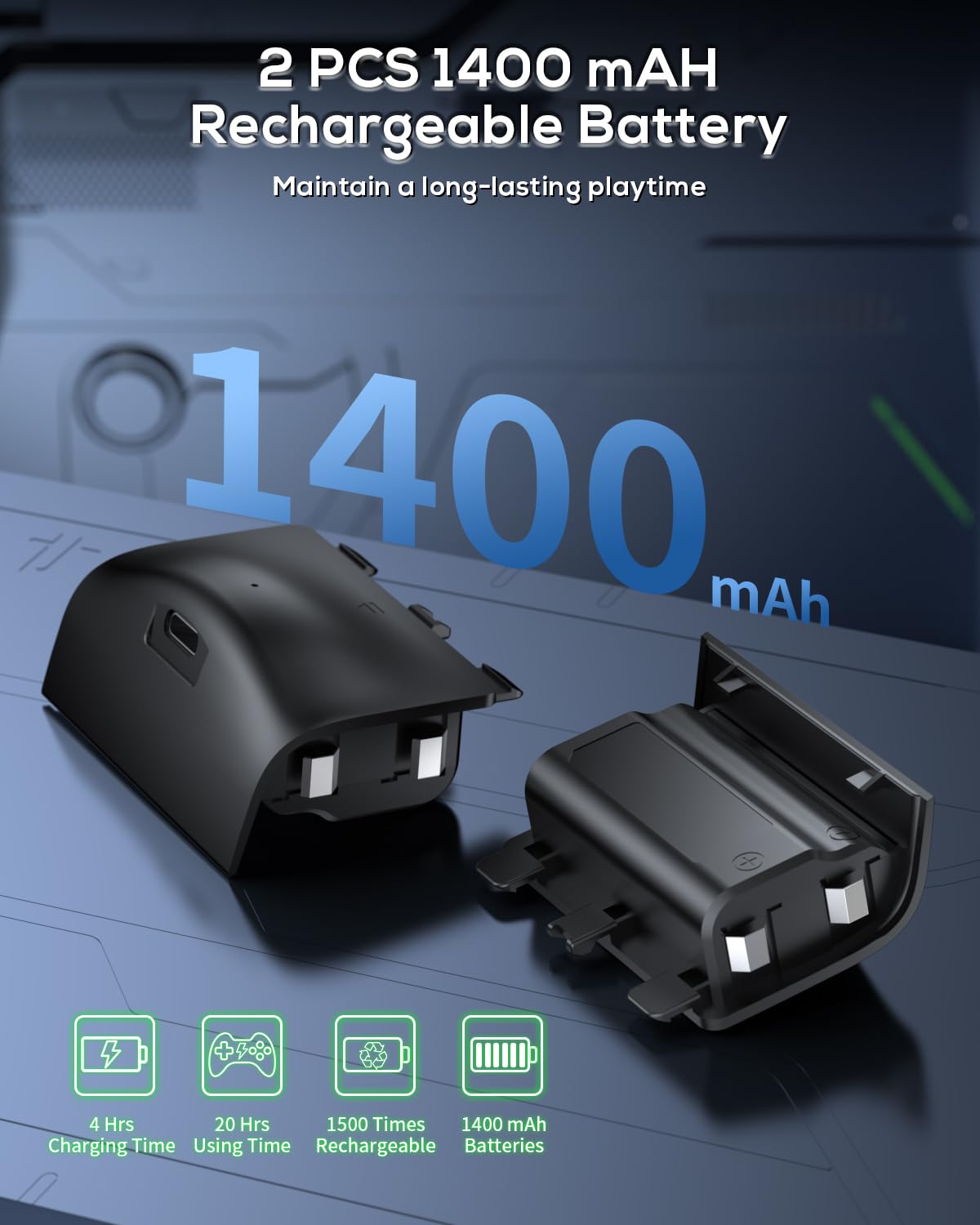 Thumbnail 4 de MENEEA Xbox Series X Charging Stand 1400mAh