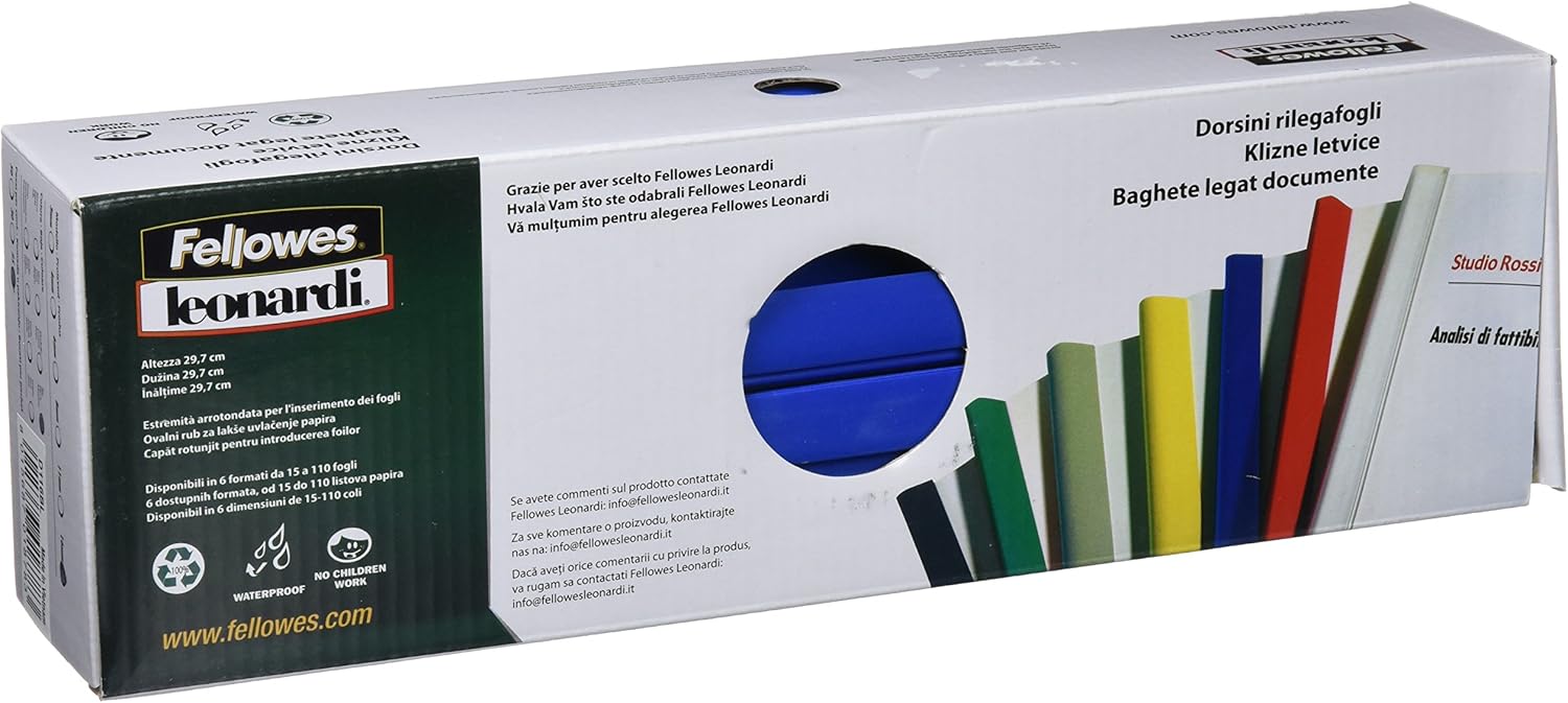 Thumbnail 3 de Fellowes D116GI Dorsini Rilegafogli 16 mm – confezione 25 pezzi, giallo