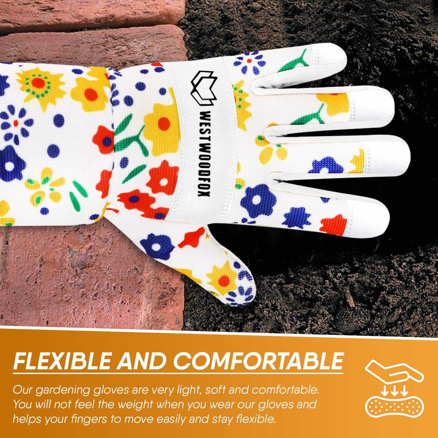 Thumbnail 2 de WESTWOOD FOX Leather Gardening Gloves Long Forearm