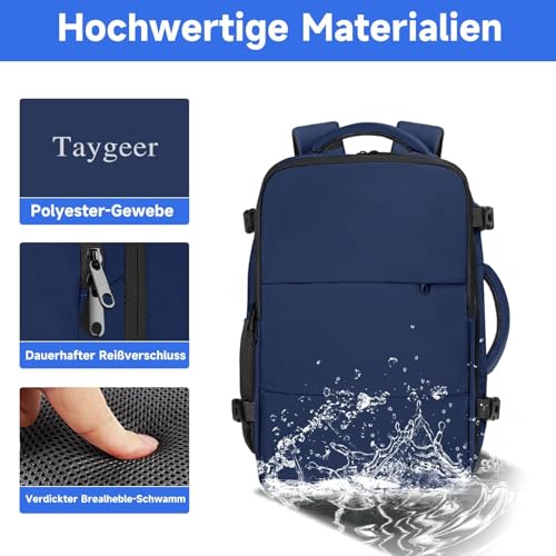 Thumbnail 5 de Taygeer Reise Rucksack 40x30x20 – Handgepäck 24 L, Laptopfach 15,6