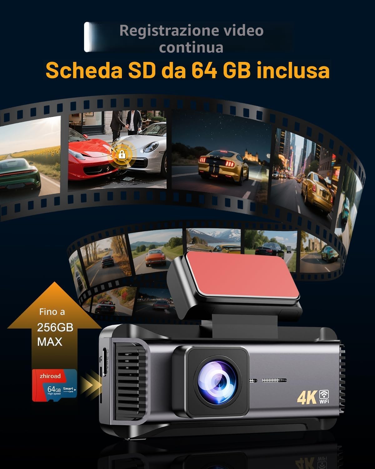 Thumbnail 4 de Dash Cam Auto 4K Schermo 2,99''