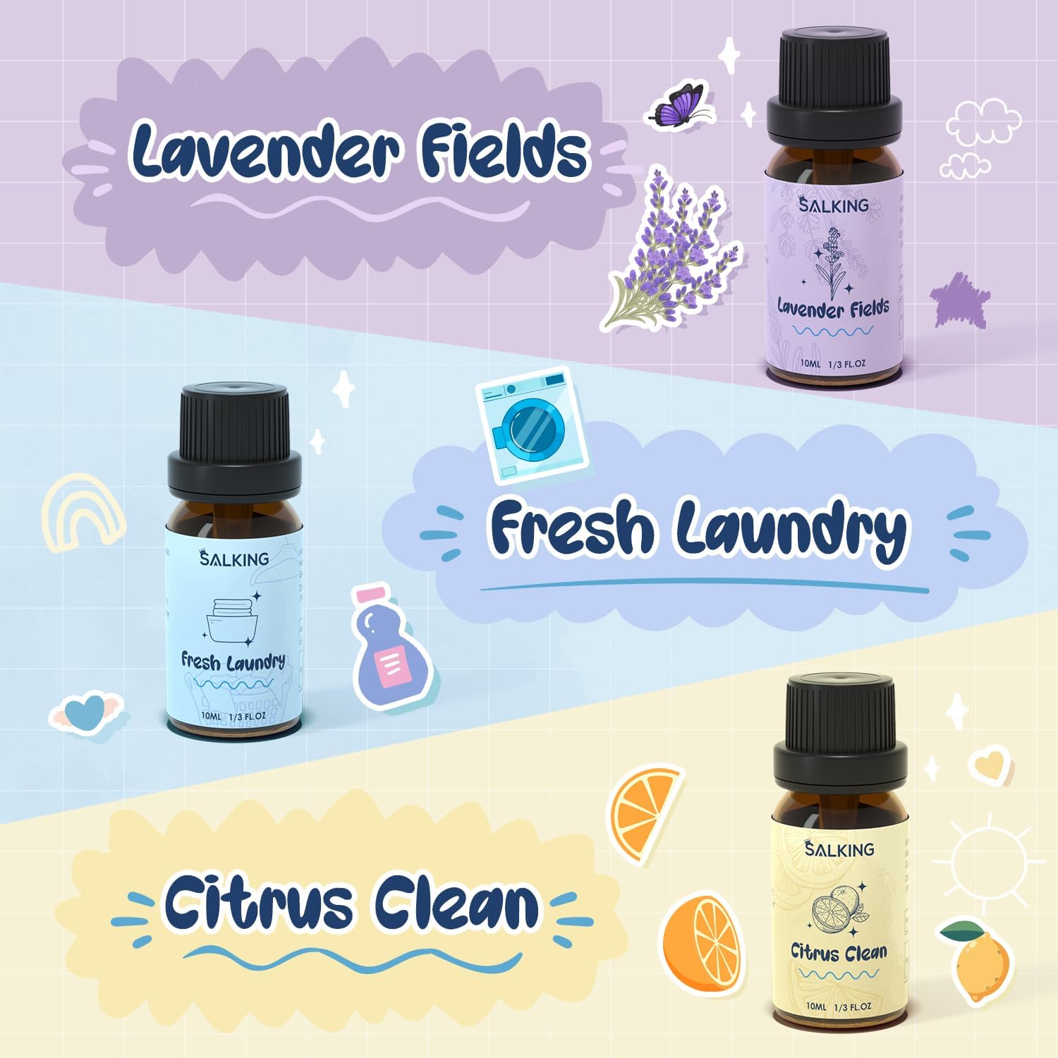 Thumbnail 2 de SALKING Laundry Fragrance Oils: Premium Essential Oil Set for Diffusers and Laundry