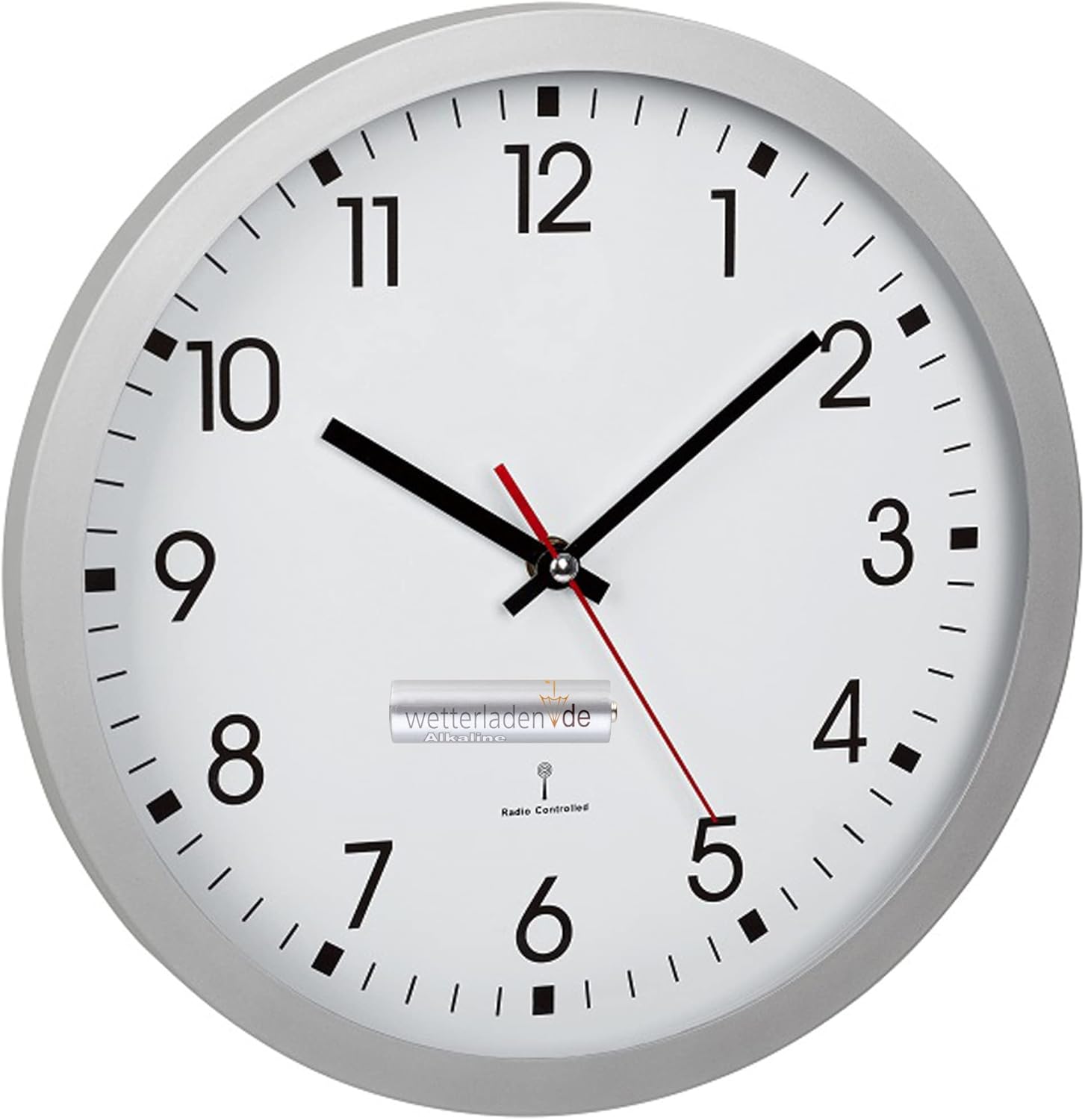 Detalle 2 de TFA Dostmann Analoge Funk-Wanduhr 60.3522.02 (30 cm) mit Sekundenzeiger