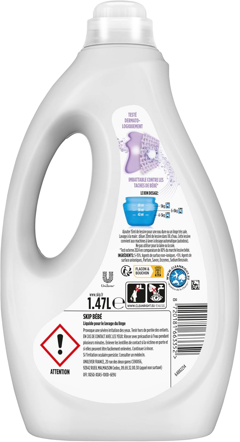 Detalle 2 de Skip Lessive Bébé hypoallergénique 35 lavages