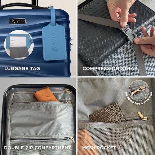 Thumbnail 6 de AVIO Suitcase Cabin Luggage 55x40x20 | Lightweight ABS Carry-On