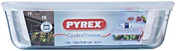 Detalle 1 de Pyrex Classic - Recipiente rectangular con tapa 1,5L 🍲