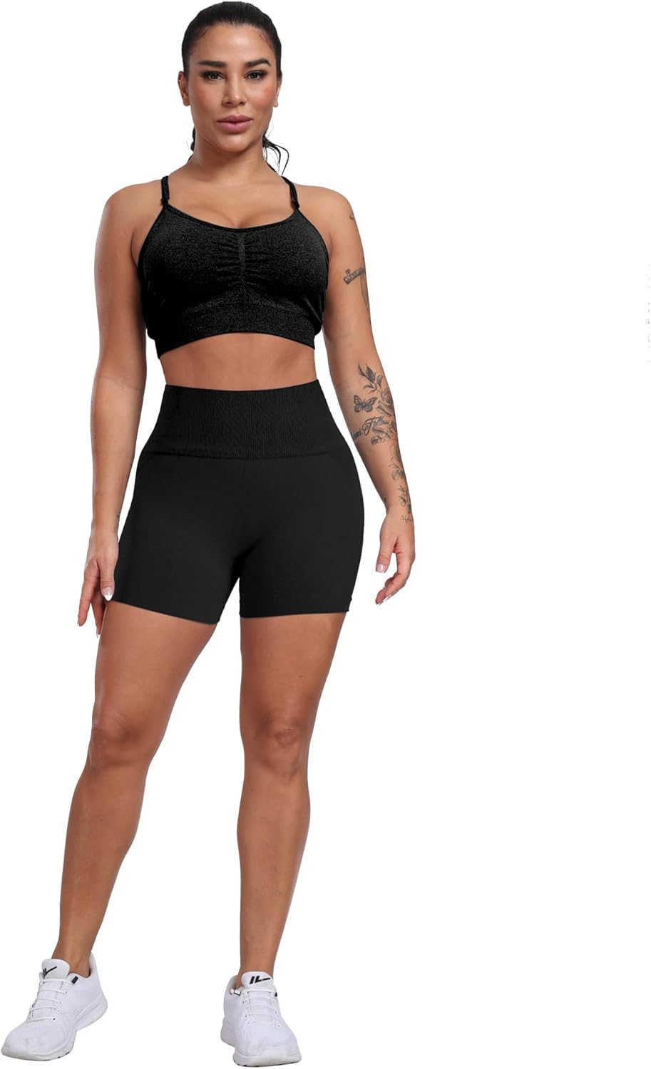 Thumbnail 1 de CHRLEISURE Women's High-Waisted Butt-Lifting Shorts 4-pack