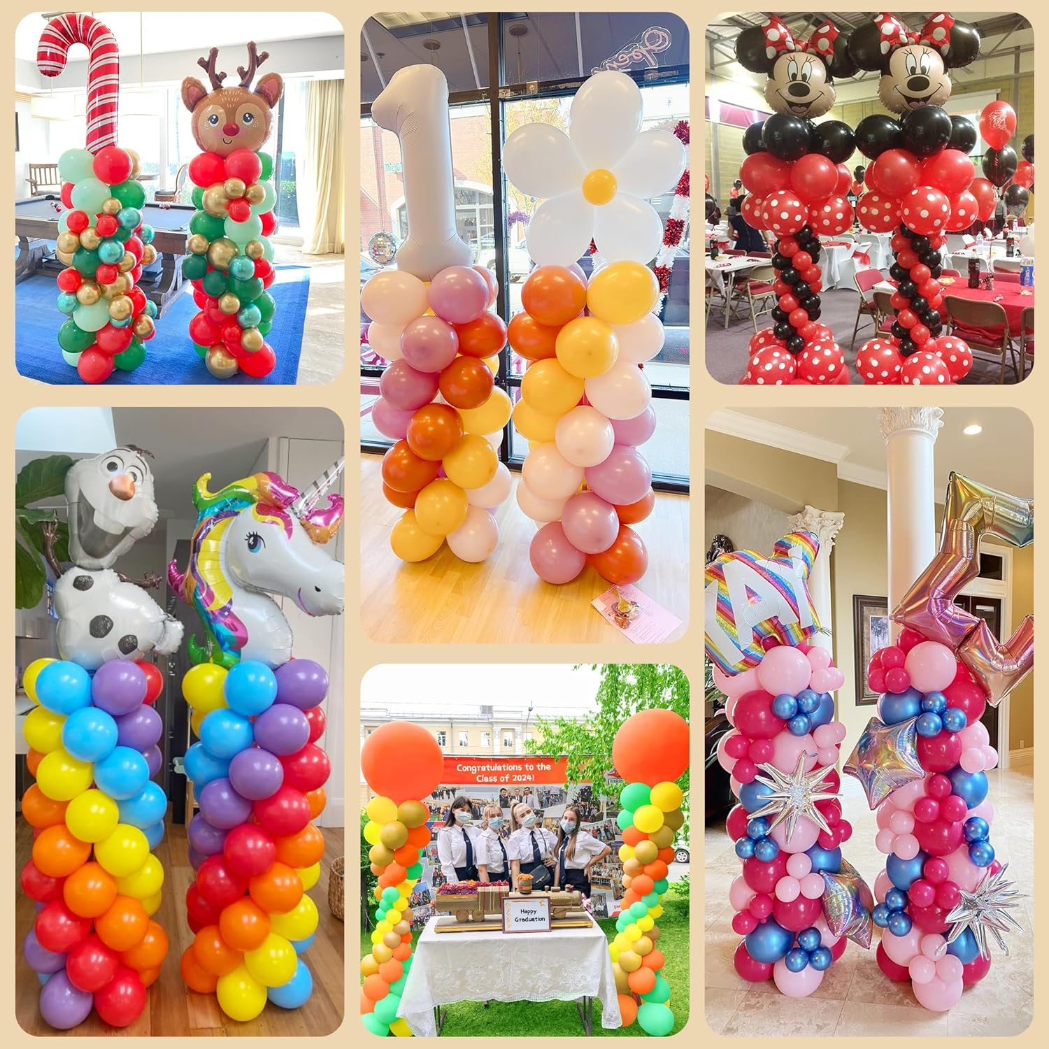 Thumbnail 5 de Toosci Upgraded Balloon Column Stand Kit, 7 Feet: Adjustable, Reusable Steel Telescopic Balloon Tower
