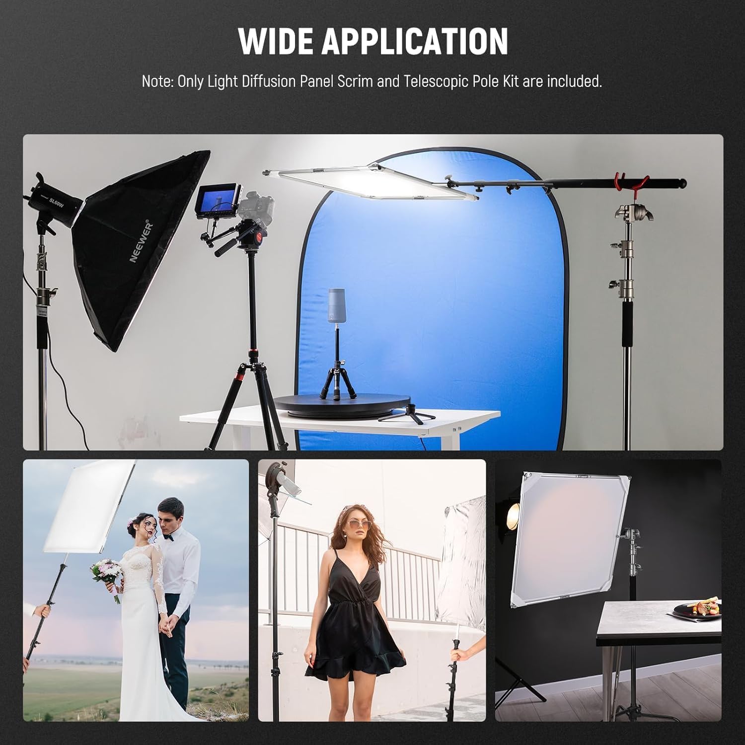 Detalle de Neewer SF7575F light diffusion kit 30x30