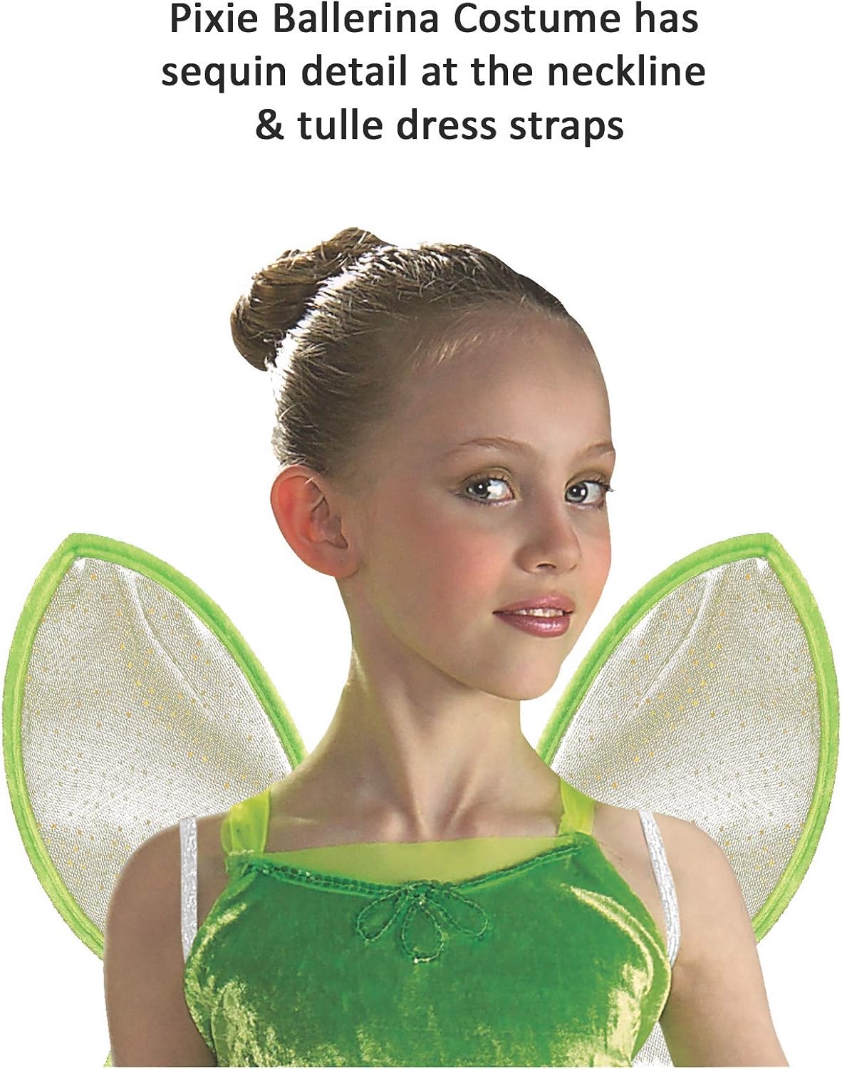 Detalle 2 de Rubie's Child's Pixie Ballerina Costume with Dress, Wings, and Sequin Detail