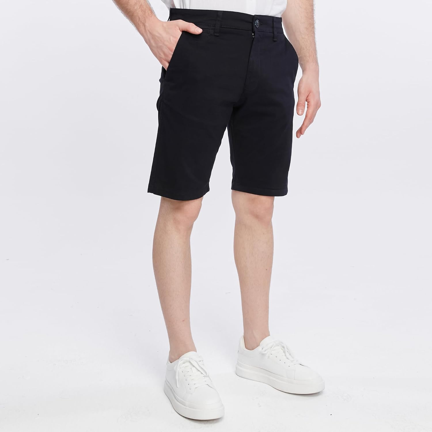 Thumbnail 6 de Xact Men’s Premium Tailored Chino Shorts with Zip Fly, Multiple Pockets (9.5-inch inseam)