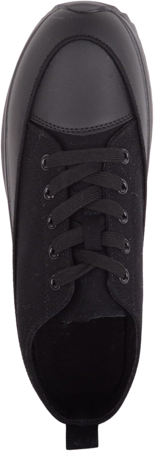 Detalle 2 de Womens Easy Lace Up Low Top Canvas Chunky Sole Trainers