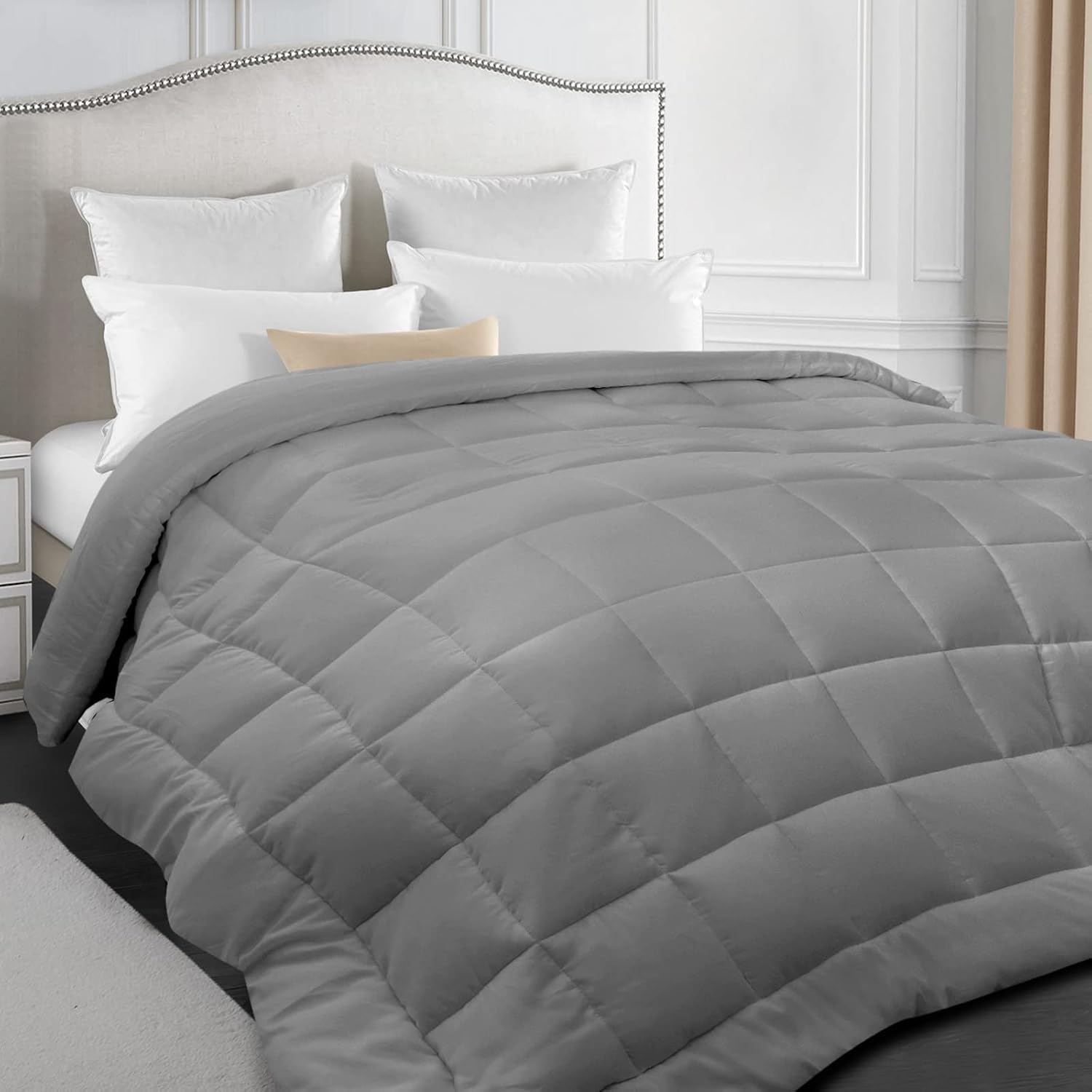 Detalle 2 de Moonsea MOON10769T Down Alternative Comforter, Queen 88" x 88", Gray