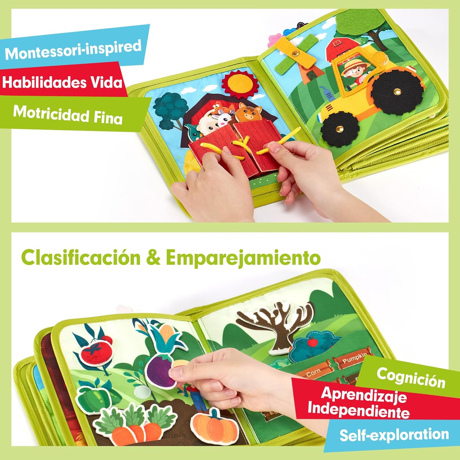 Detalle 2 de hahaland Libro Montessori 10 páginas