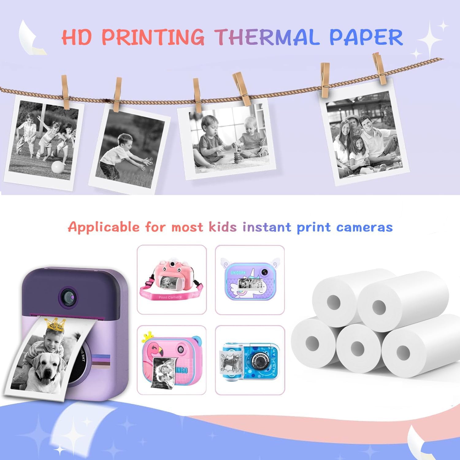 Detalle de MIARALA Instant Camera Paper Rolls, Thermal Paper