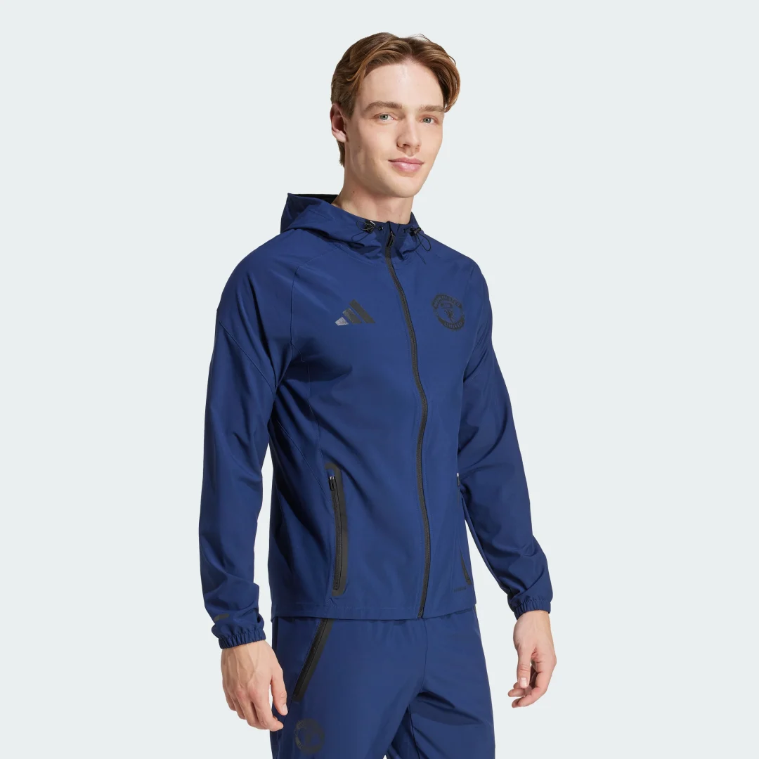 Thumbnail 2 de Adidas Manchester United Tiro 25 Competition Vis Tech Travel, chaqueta azul