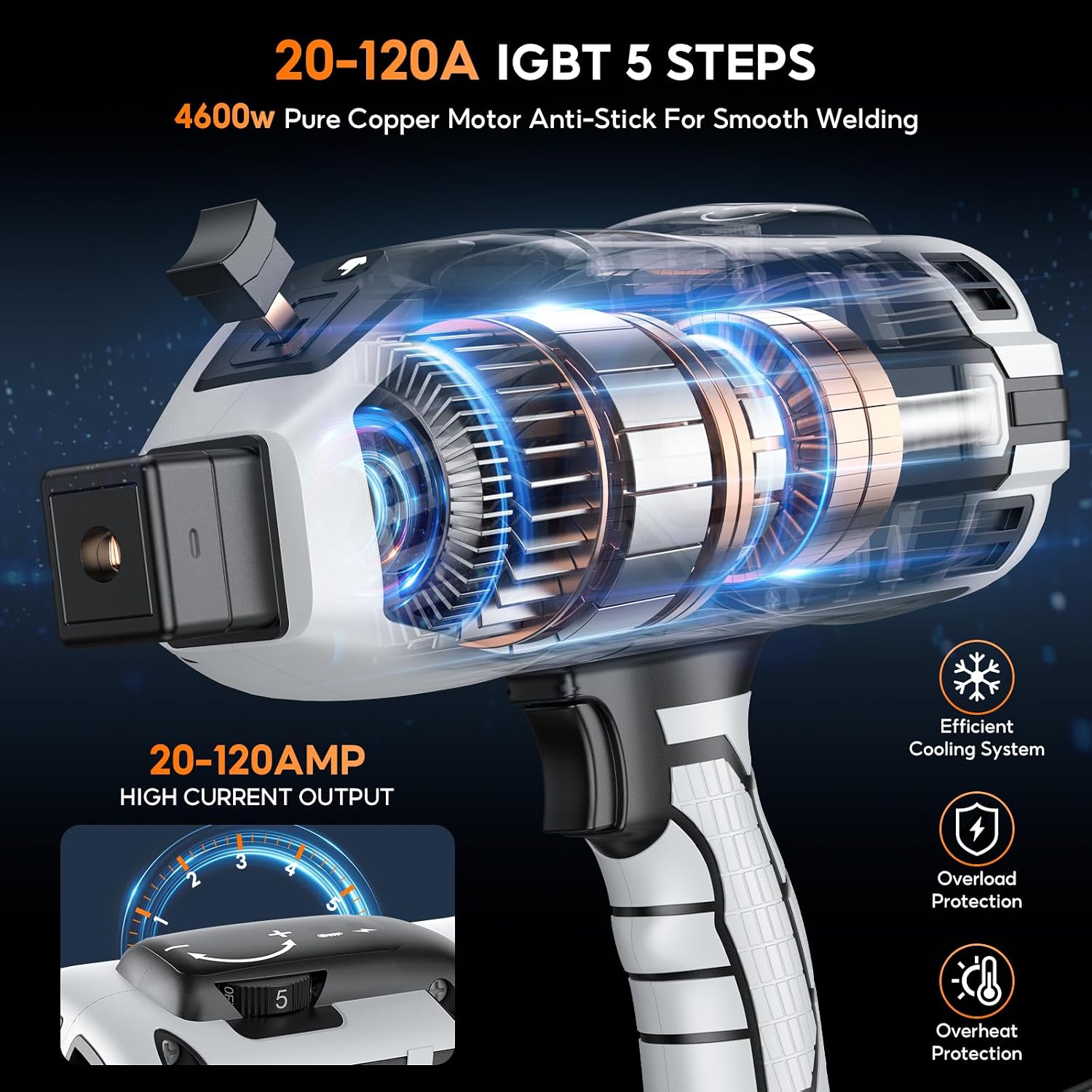 Detalle 2 de Portable Handheld Welding Machine 110V IGBT Welder