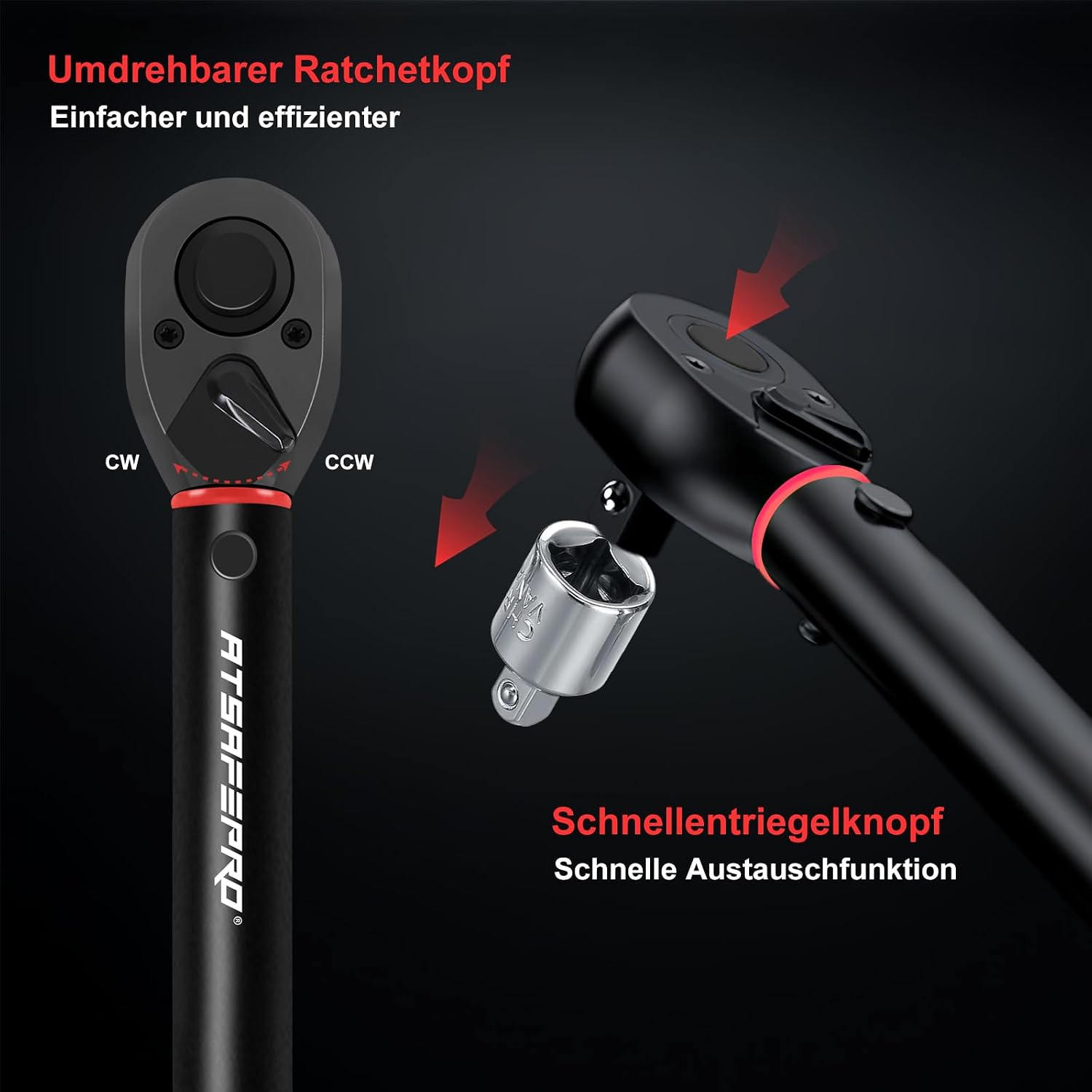 Thumbnail 5 de ATsafepro Drehmomentschlüssel 3/8" 5–60 Nm ⛏