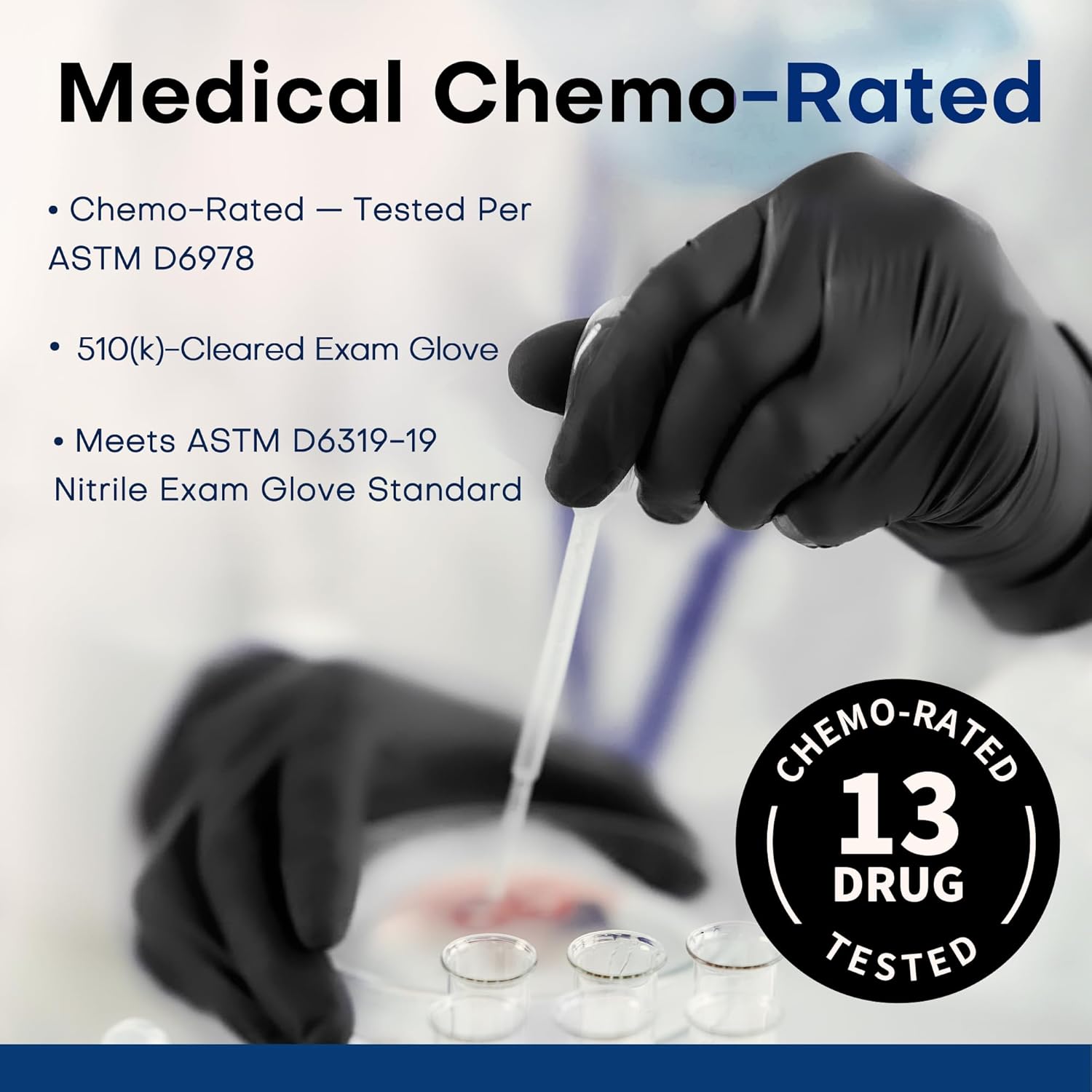 Thumbnail 3 de Supmedic Medical Soft Max Black Nitrile Disposable Gloves – 100 Pcs (Latex-Free, Powder-Free)