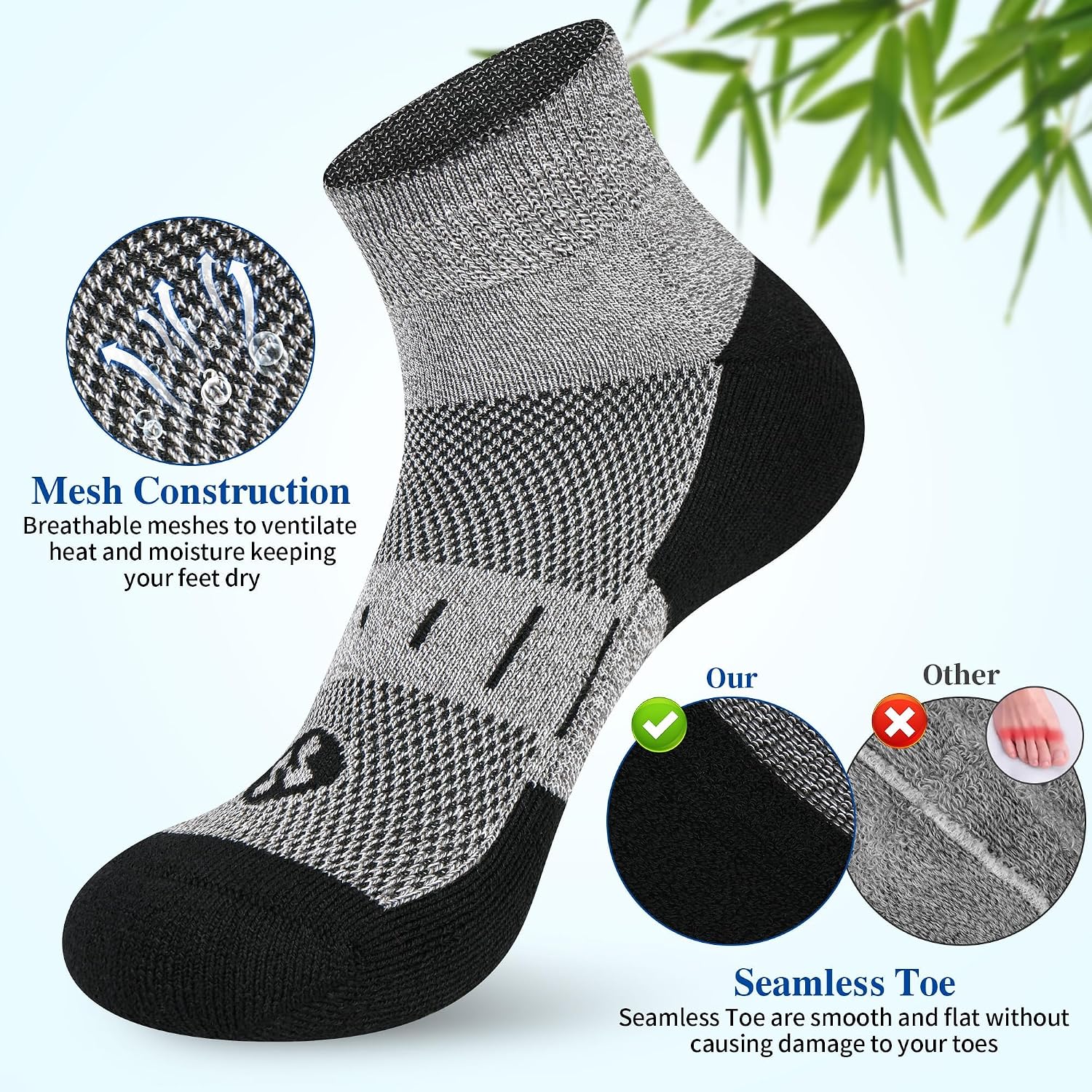 Detalle de NOLUNT Diabetic Socks, Bamboo Viscose