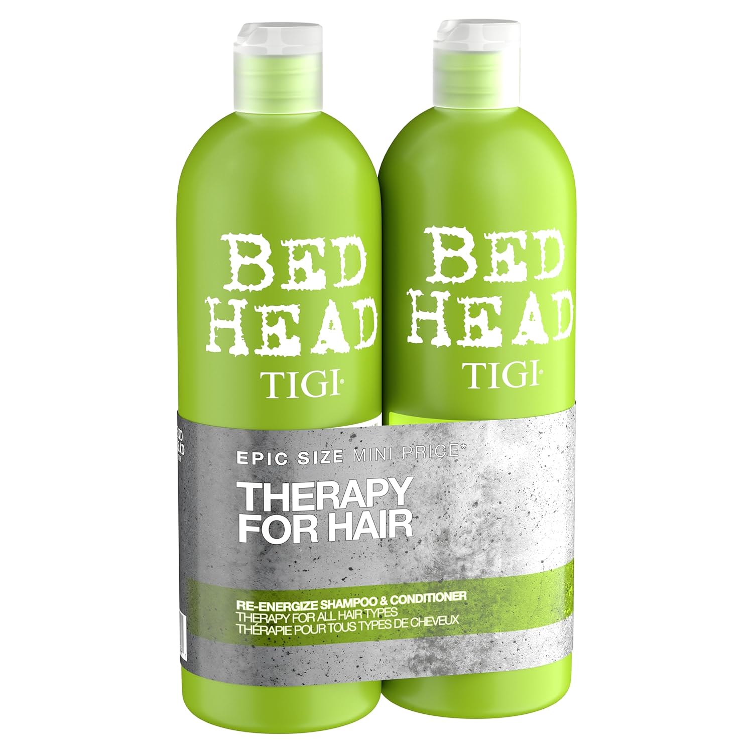 Detalle de Bed Head by TIGI Re-Energise Shampoo & Conditioner Set – 2 x 750 ml