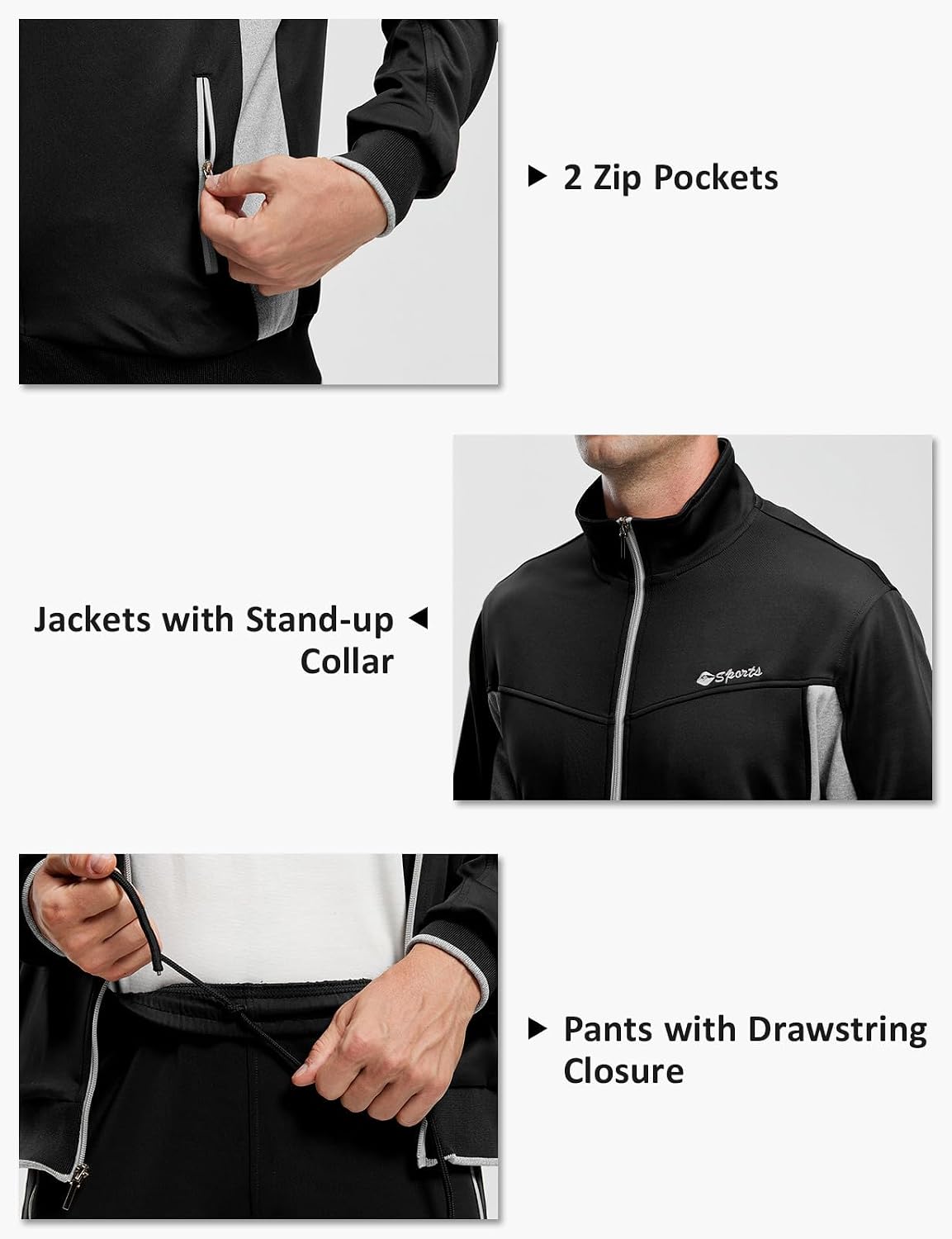 Detalle 2 de TBMPOY Men’s Tracksuits Lightweight 2-Piece