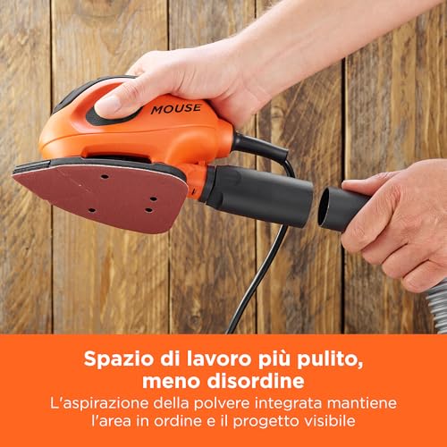 Thumbnail 6 de BLACK+DECKER Mouse BEW230BCA-QS, levigatrice compatta da 55 W con 10 accessori