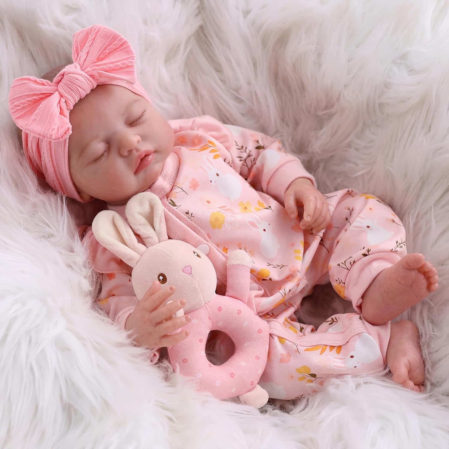 Detalle de BABESIDE Lifelike Reborn Baby Doll (20 Inch) — Poseable Sleeping Newborn with Accessories