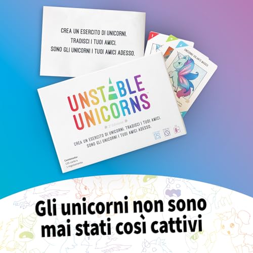 Detalle de Asmodee – UNSTABLE UNICORNS – Carte da Gioco Strategico (Editione italiana)