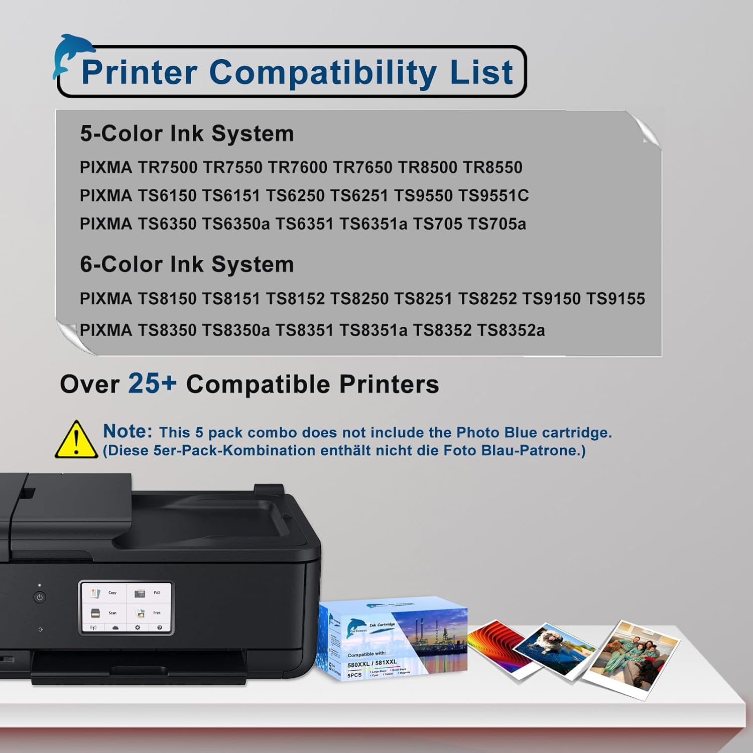 Thumbnail 2 de GoToners XXL Patronen kompatibel für Canon 580/581 – 5er-Pack 🖨