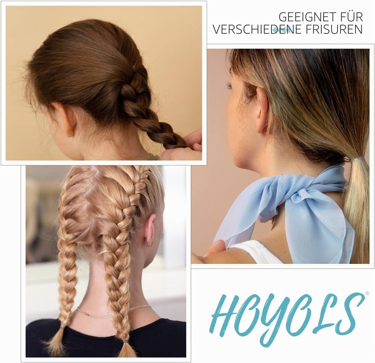 Detalle de HOYOLS Haargummis Elastische Bänder – Mini Braune Gummis (1500 Stück) für dünnes bis mittleres Haar