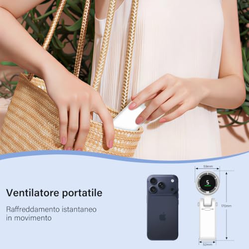 Thumbnail 6 de KARFUN Ventilatore Portatile: Mini Ventilatore Pieghvole a 180° per Ufficio e Outdoor