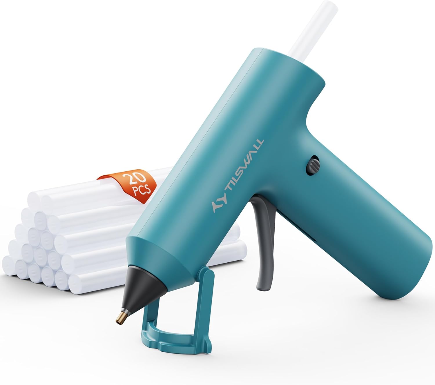 Cordless Hot Glue Gun with 20 Glue Sticks – Type-C Rechargeable Mini Gun with 90s Fast Heating