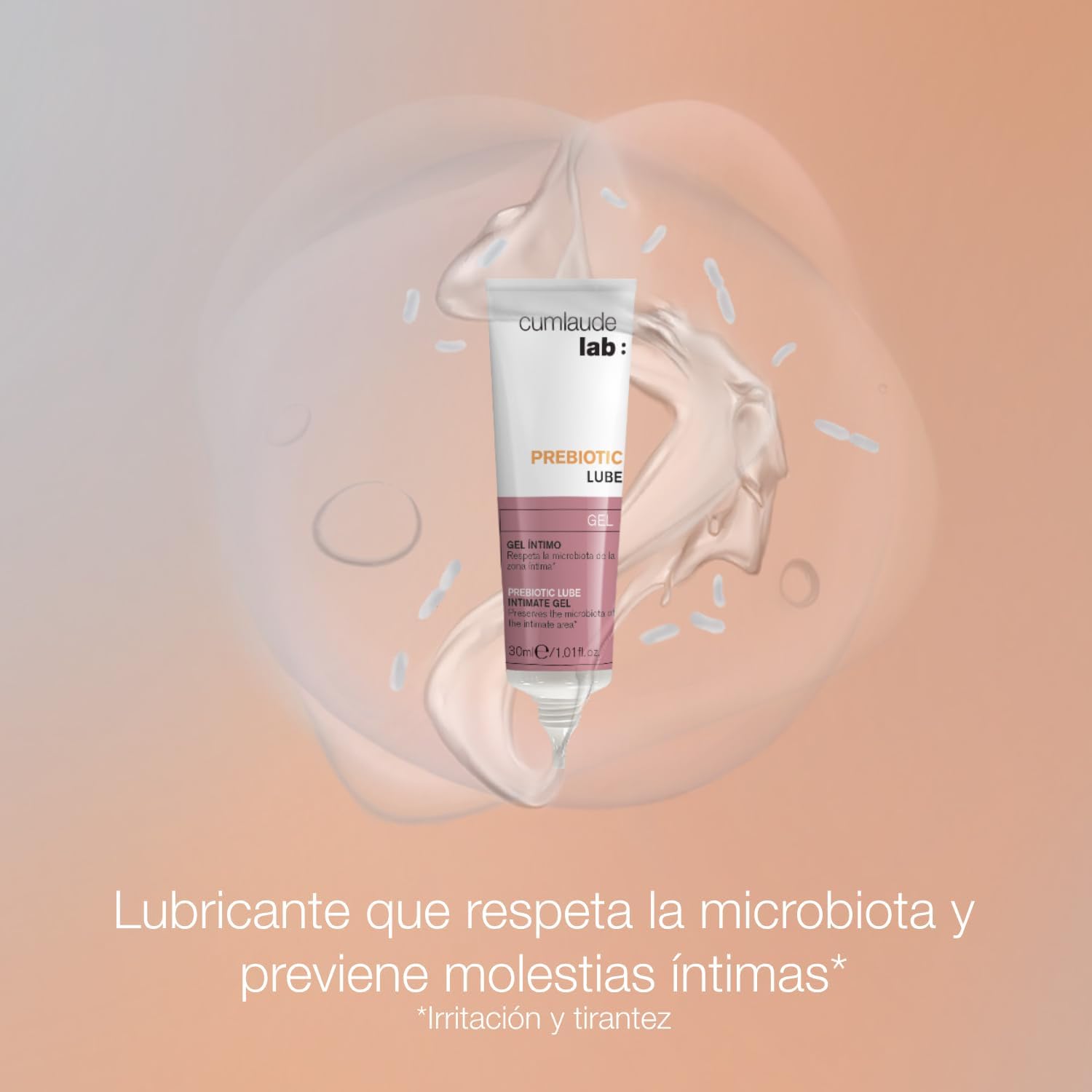 Detalle 2 de Cumlaude Lab Prebiotic Lube – Gel intime à l’huile d’arbre à thé et à l’acide lactique, 30 ml