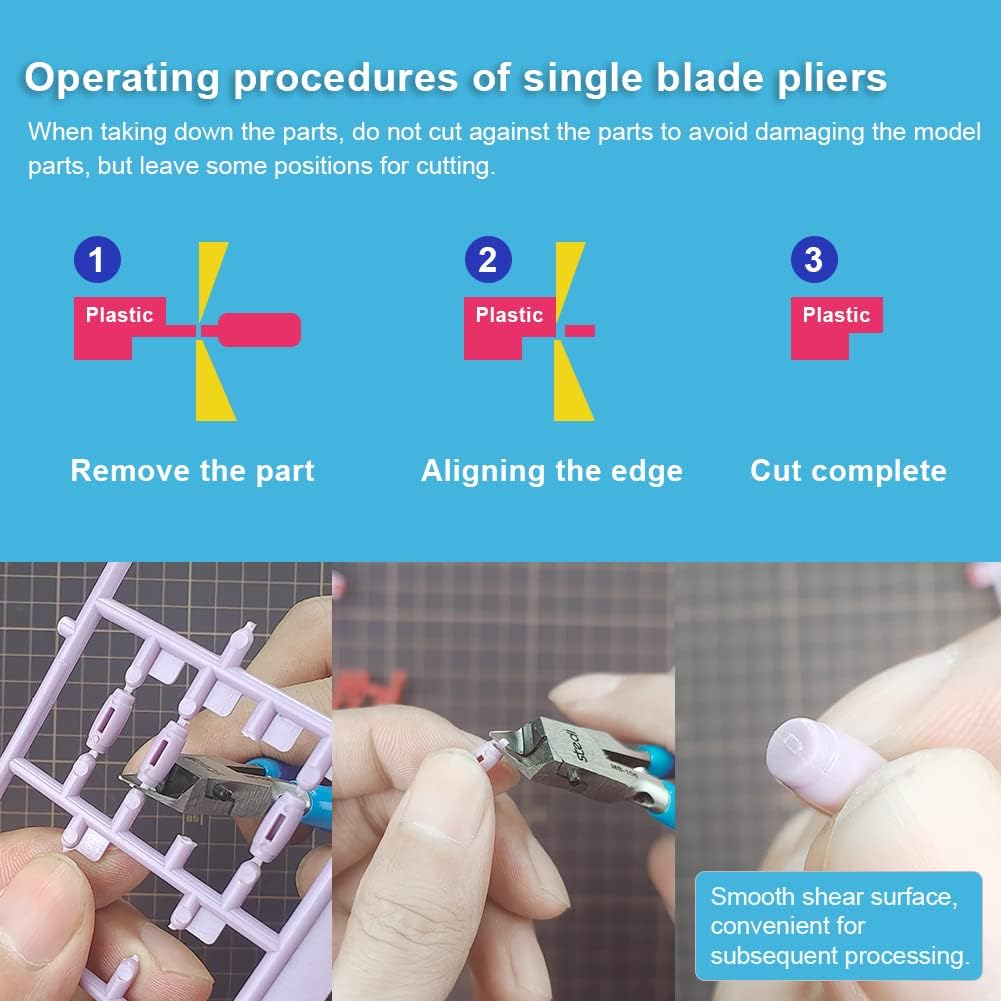 Thumbnail 3 de stedi Modellzange mit ultradünner, einseitig geschliffener Klinge – inkl. Klingenetui, blau