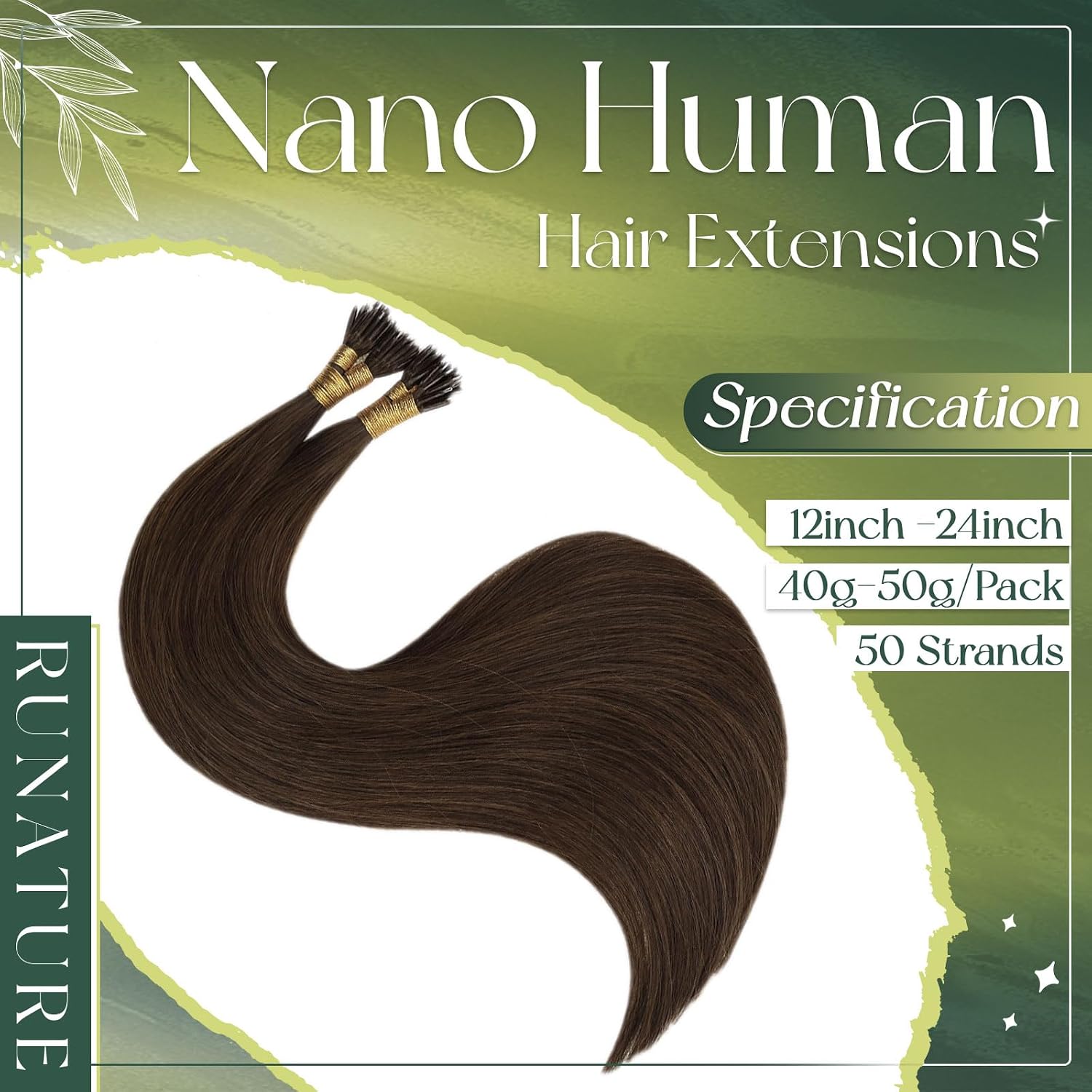 Detalle 2 de RUNATURE nano bead hair extensions, 24-inch