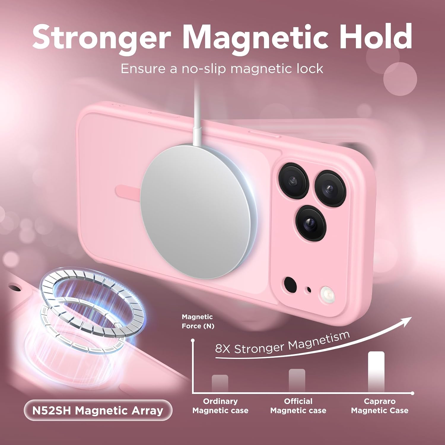 Detalle 2 de CAPRARO Magnetic iPhone 17 Pro Max Case, Peach 1