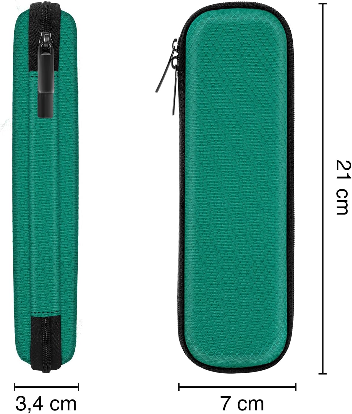 Thumbnail 5 de FINPAC Trousse scolaire rigide en EVA zippée (vert foncé) – format compact pour crayons