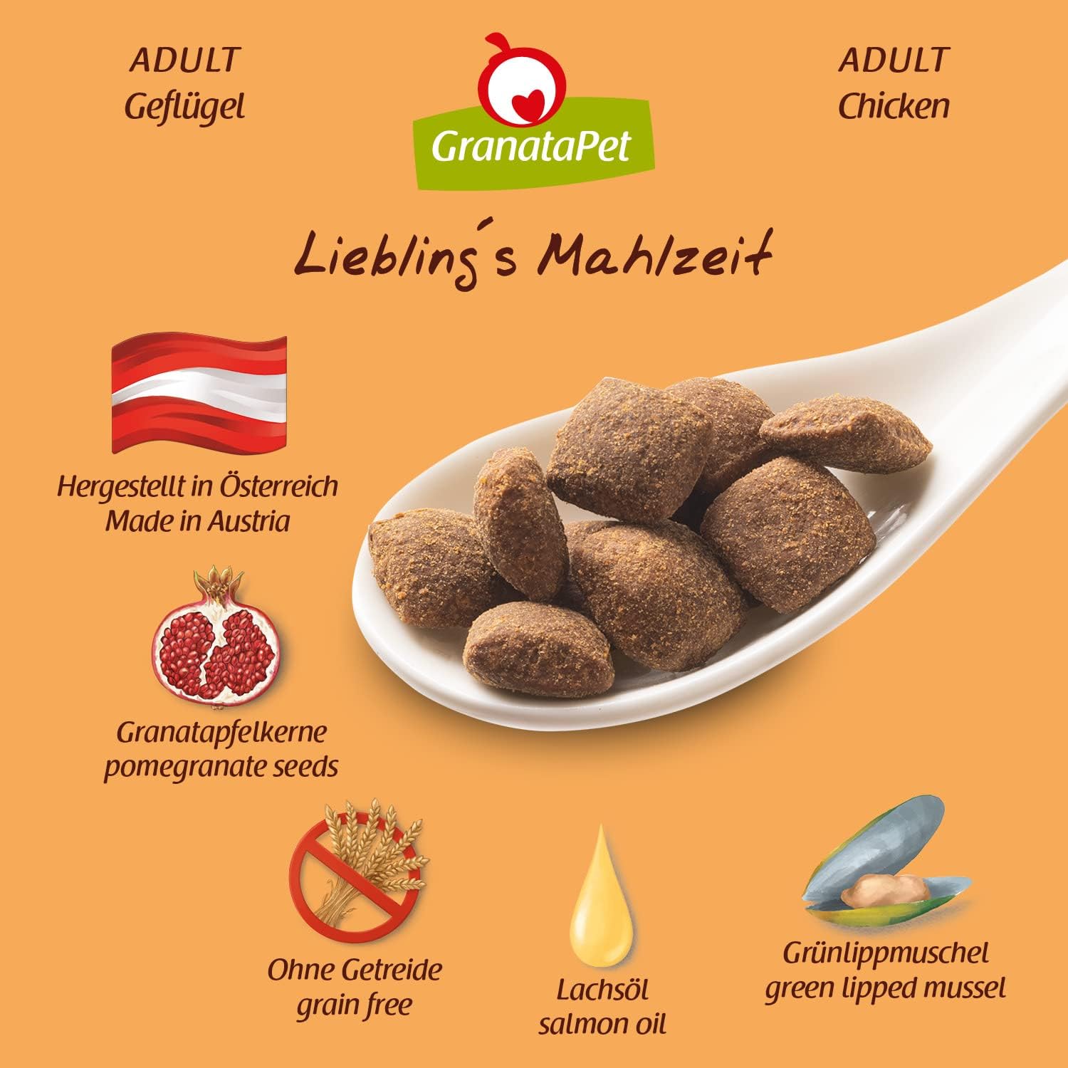 Detalle 2 de GranataPet Liebling's Mahlzeit Adult Geflügel – getreidefreies Trockenfutter ohne Zuckerzusätze (1,8 kg)