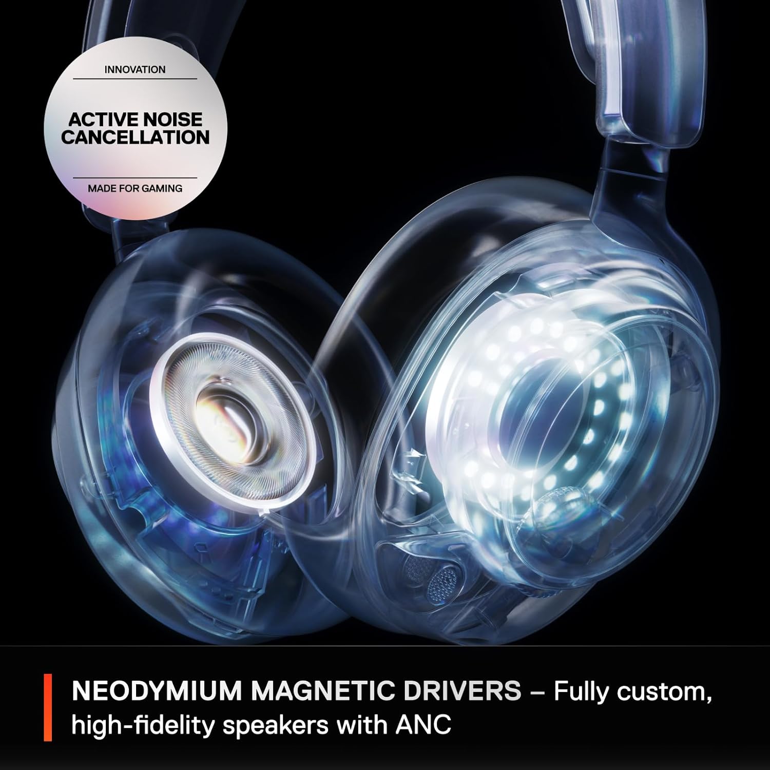 Detalle 2 de SteelSeries Arctis Nova Pro Wireless Multi-System Gaming Headset (White)