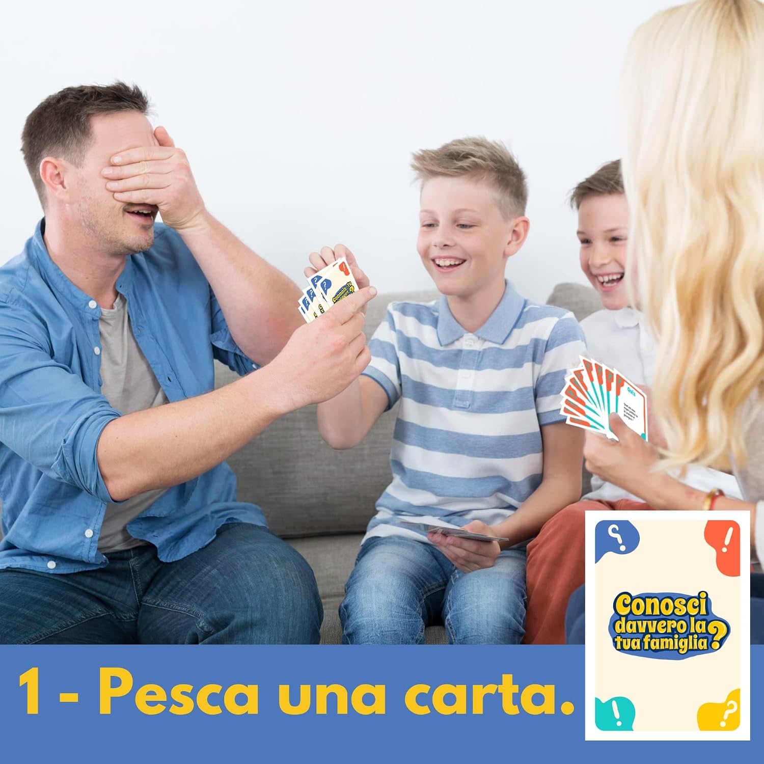 Detalle de Gioco di carte Conosci davvero la tua famiglia? 15 carte