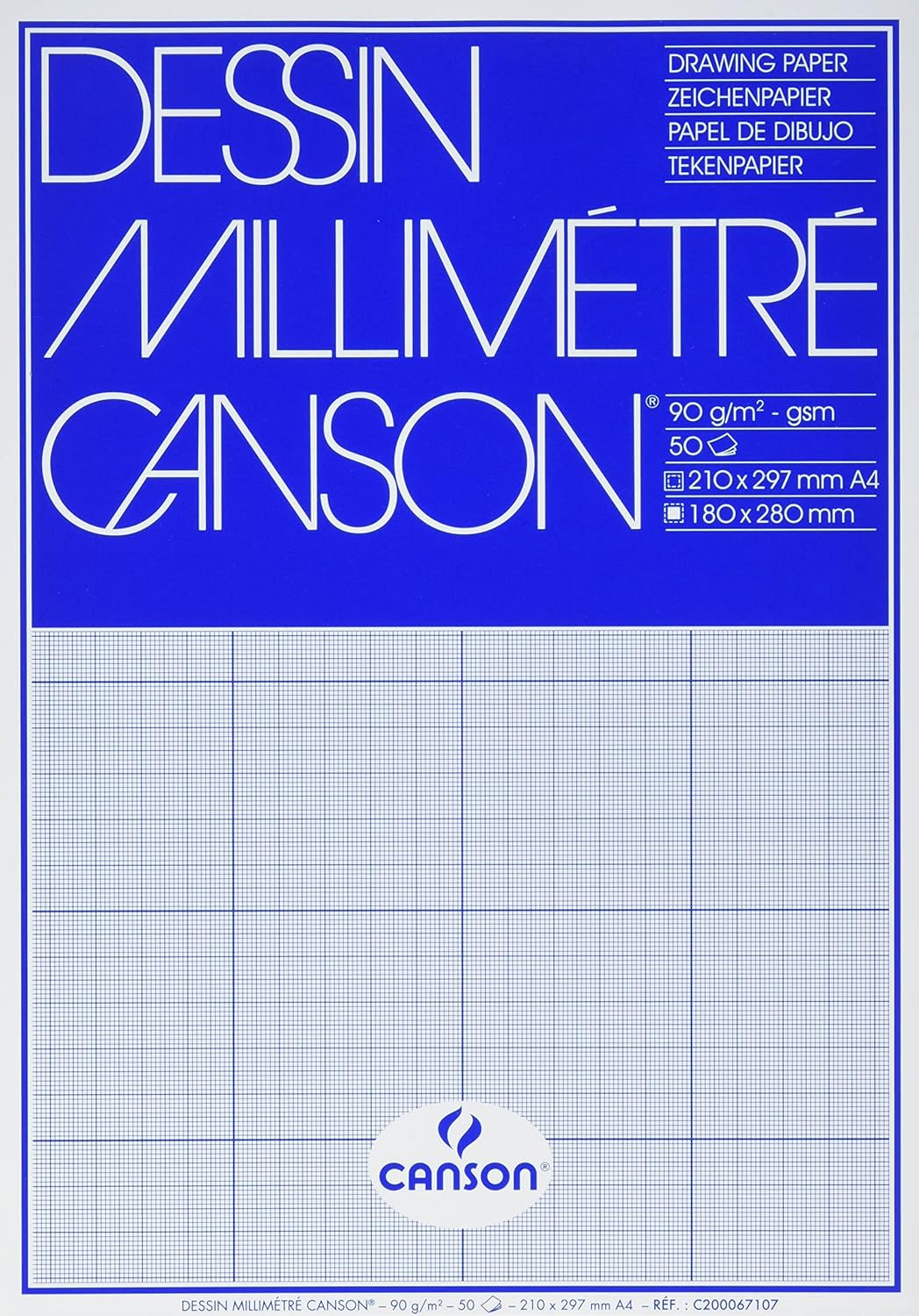 Thumbnail 5 de CANSON Bloc de papier millimétré A4 90 g, 50 feuilles, réglure 180 x 280 mm — sepia