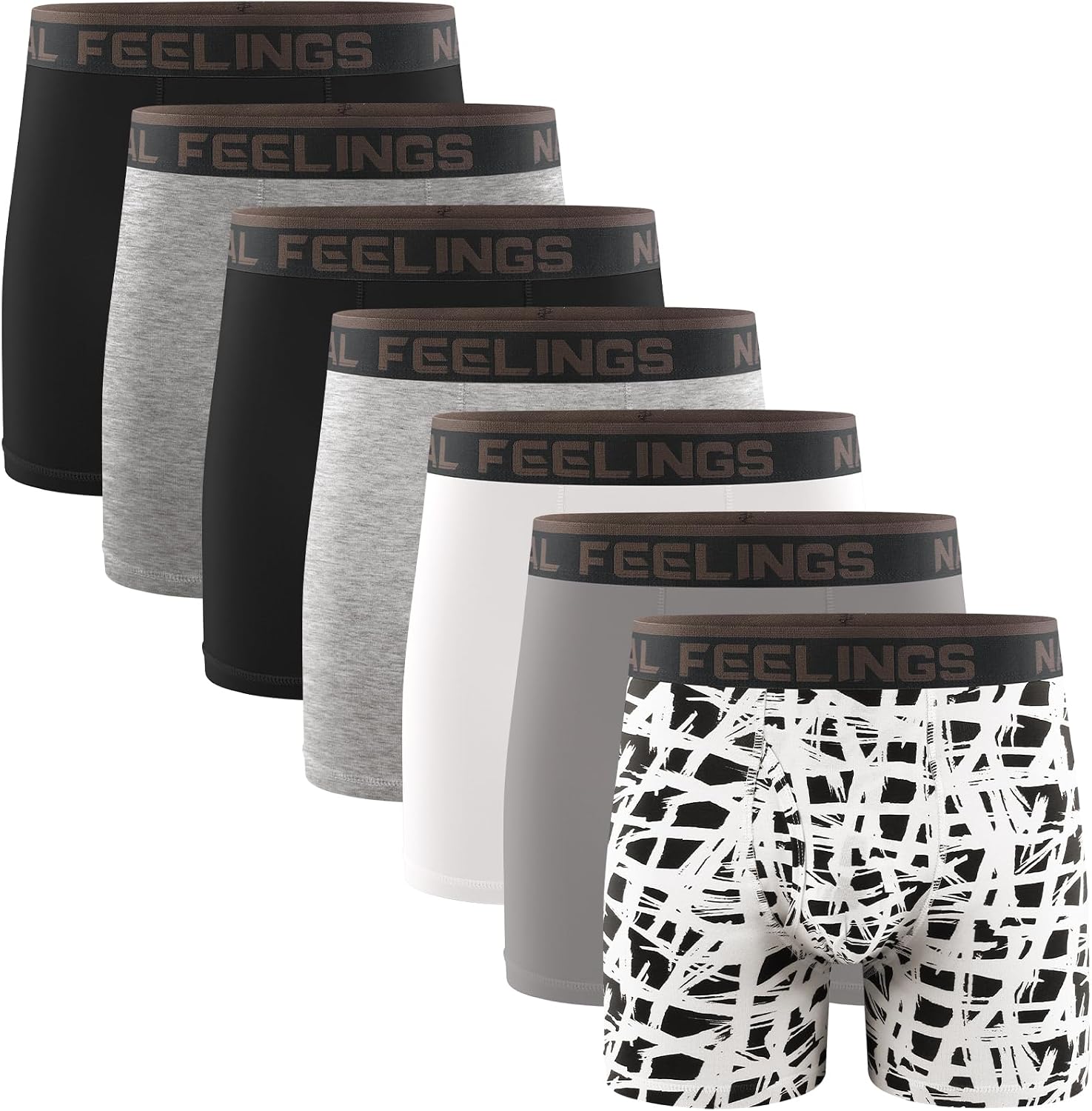Thumbnail 4 de Natural Feelings Mens Underwear Pack: 5-7 Cotton Trunk Boxer Shorts (UK Sizing)